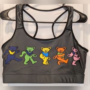Grateful Dead Dancing Bears Sports Bra XL NWOT 82% Polyester 18% Spandex